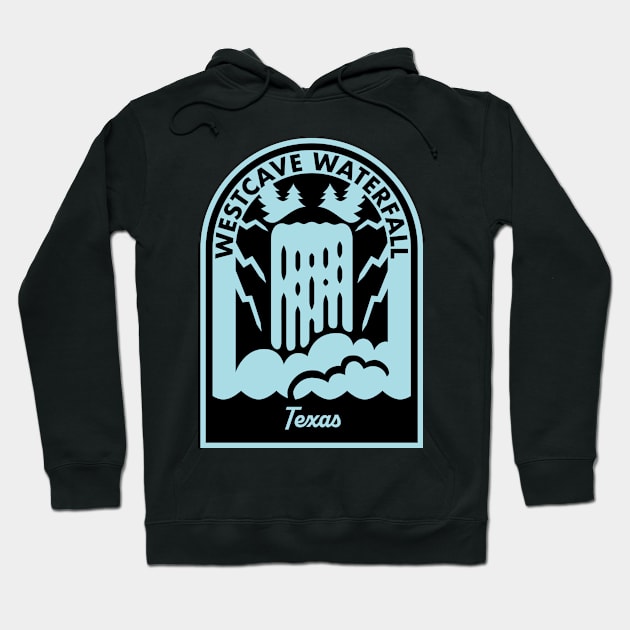 Westcave Waterfall Texas Hoodie by HalpinDesign